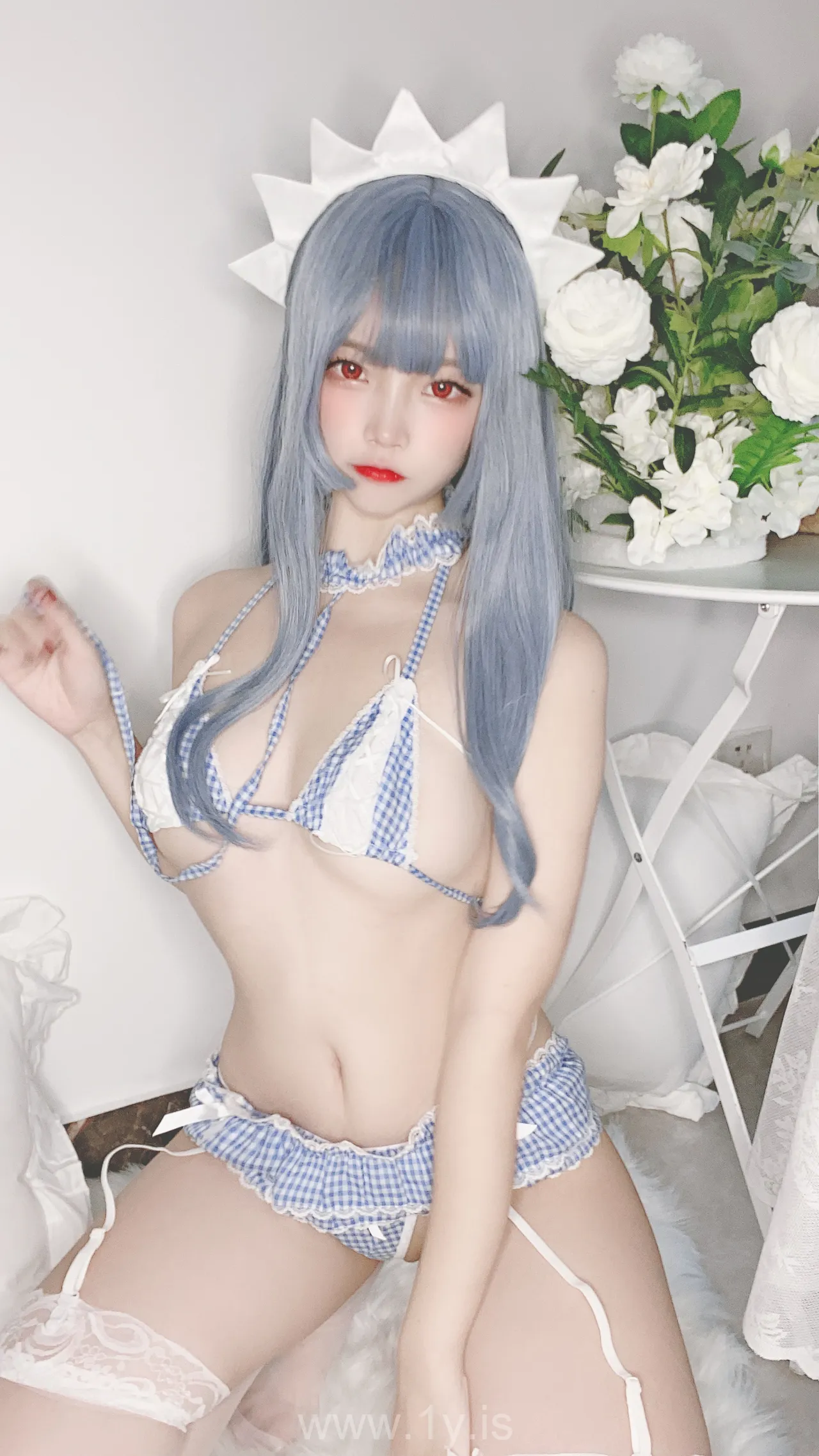 Nisa（二佐） VOL.95 私房自拍蓝格比基尼女仆